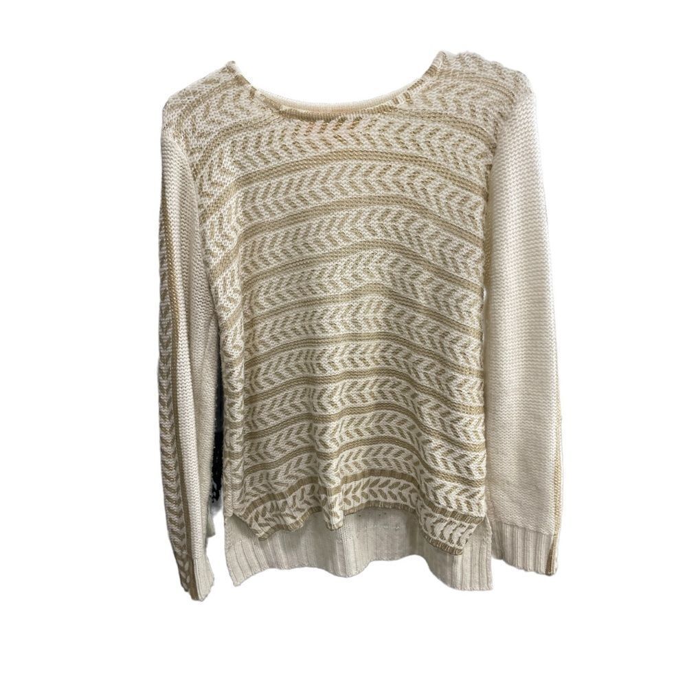 Lulumari cream and gold Mohair blend sweater. S/M